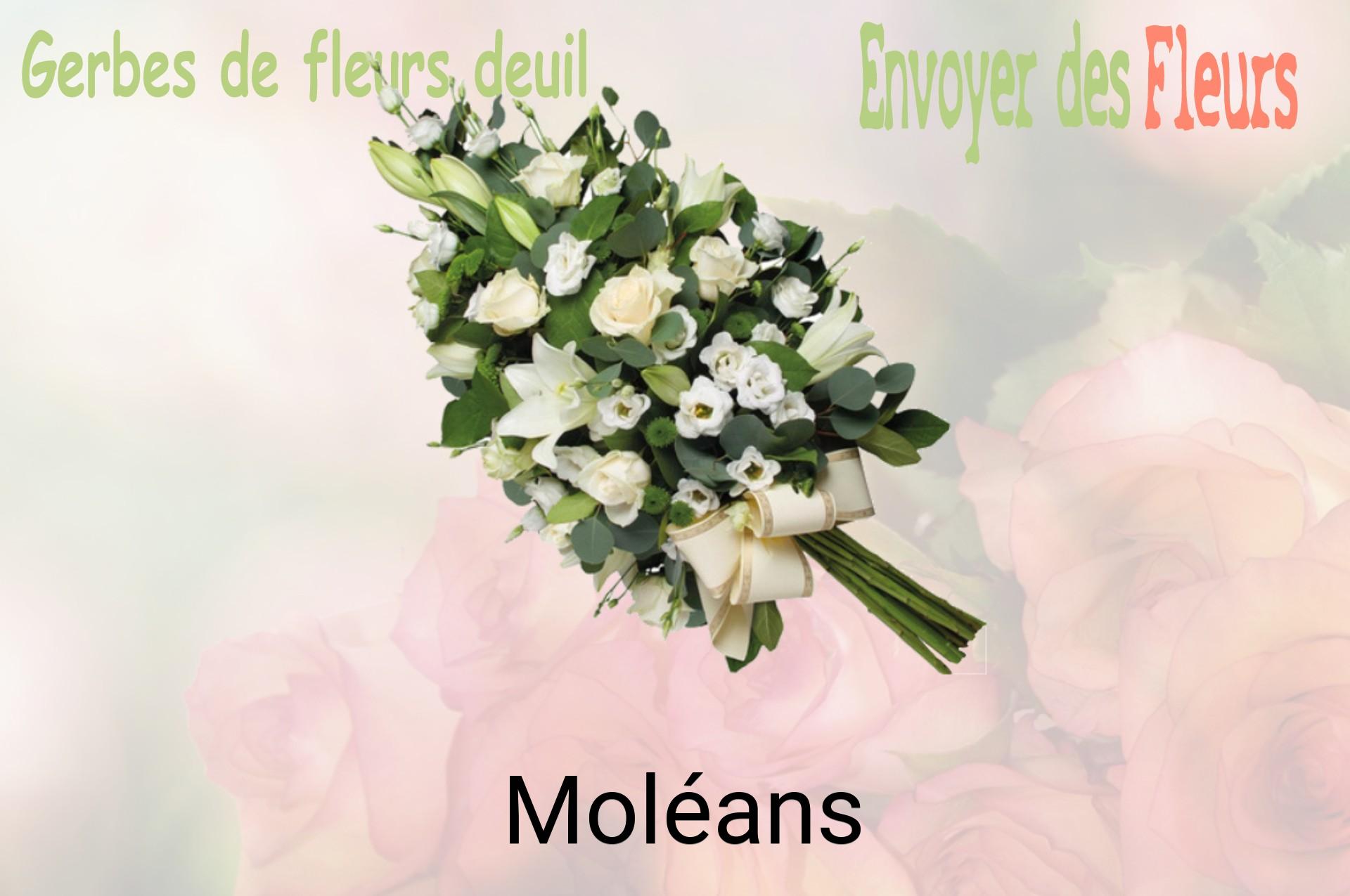 Gerbe de fleurs de deuil livrée à Moléans